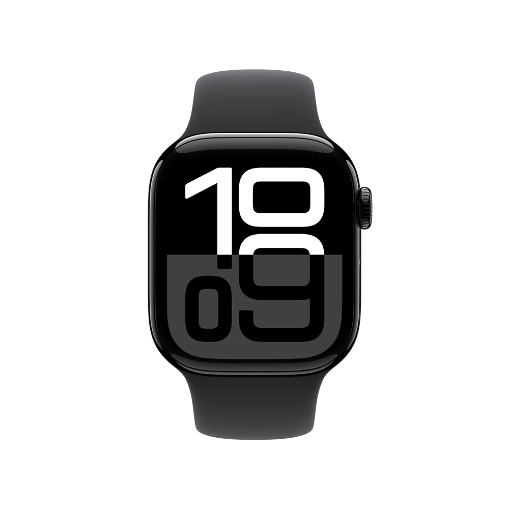 Apple Watch Series 10 GPS • Caja de aluminio negro azabache de 42 mm • Correa deportiva negra - M/L - Image 2