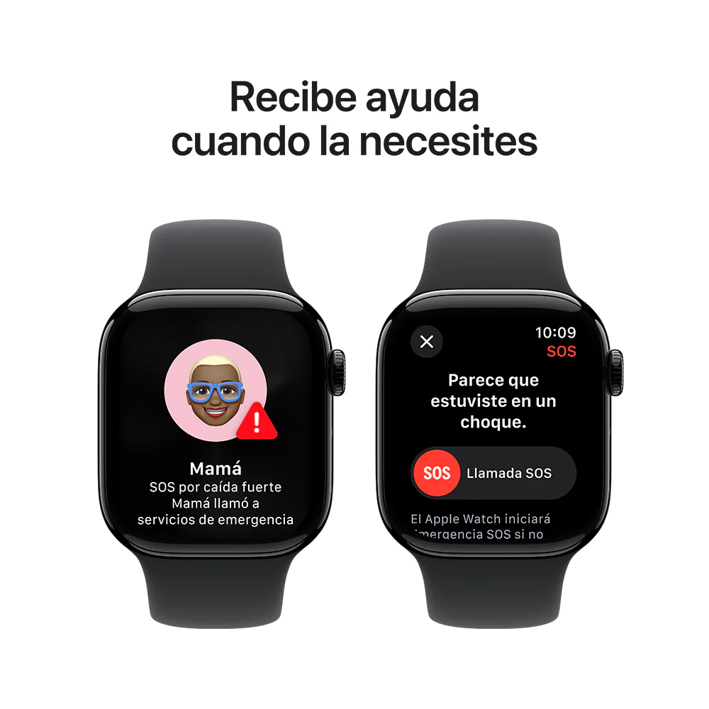 Apple Watch Series 10 GPS • Caja de aluminio negro azabache de 42 mm • Correa deportiva negra - M/L - Image 6