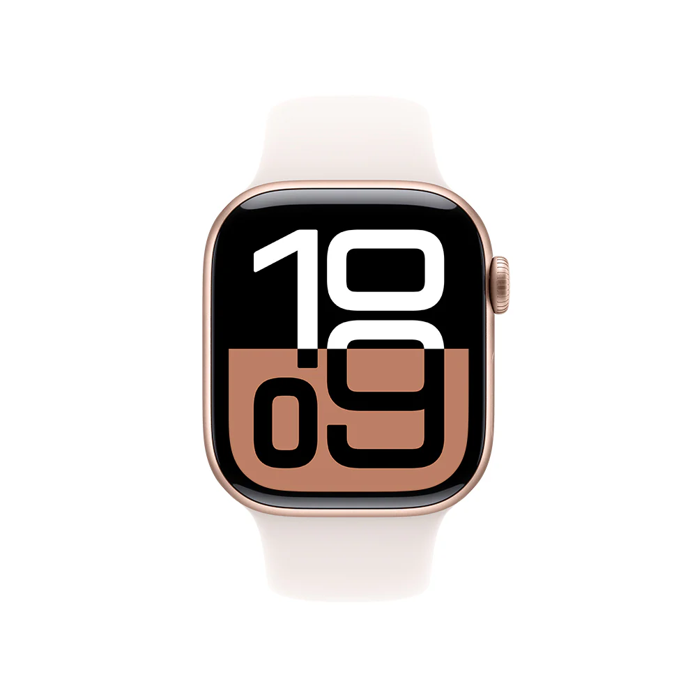 Apple Watch Series 10 GPS • Caja de aluminio color oro rosa de 42 mm • Correa deportiva rosa rubor - S/M - Image 2