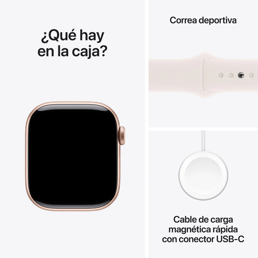 Apple Watch Series 10 GPS • Caja de aluminio color oro rosa de 42 mm • Correa deportiva rosa rubor - M/L - Image 9