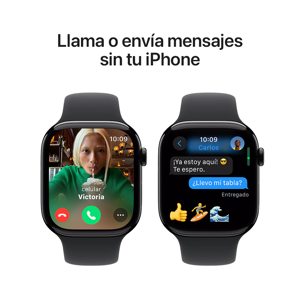 Apple Watch Series 10 GPS • Caja de aluminio negro azabache de 46 mm • Correa deportiva negra - M/L - Image 7
