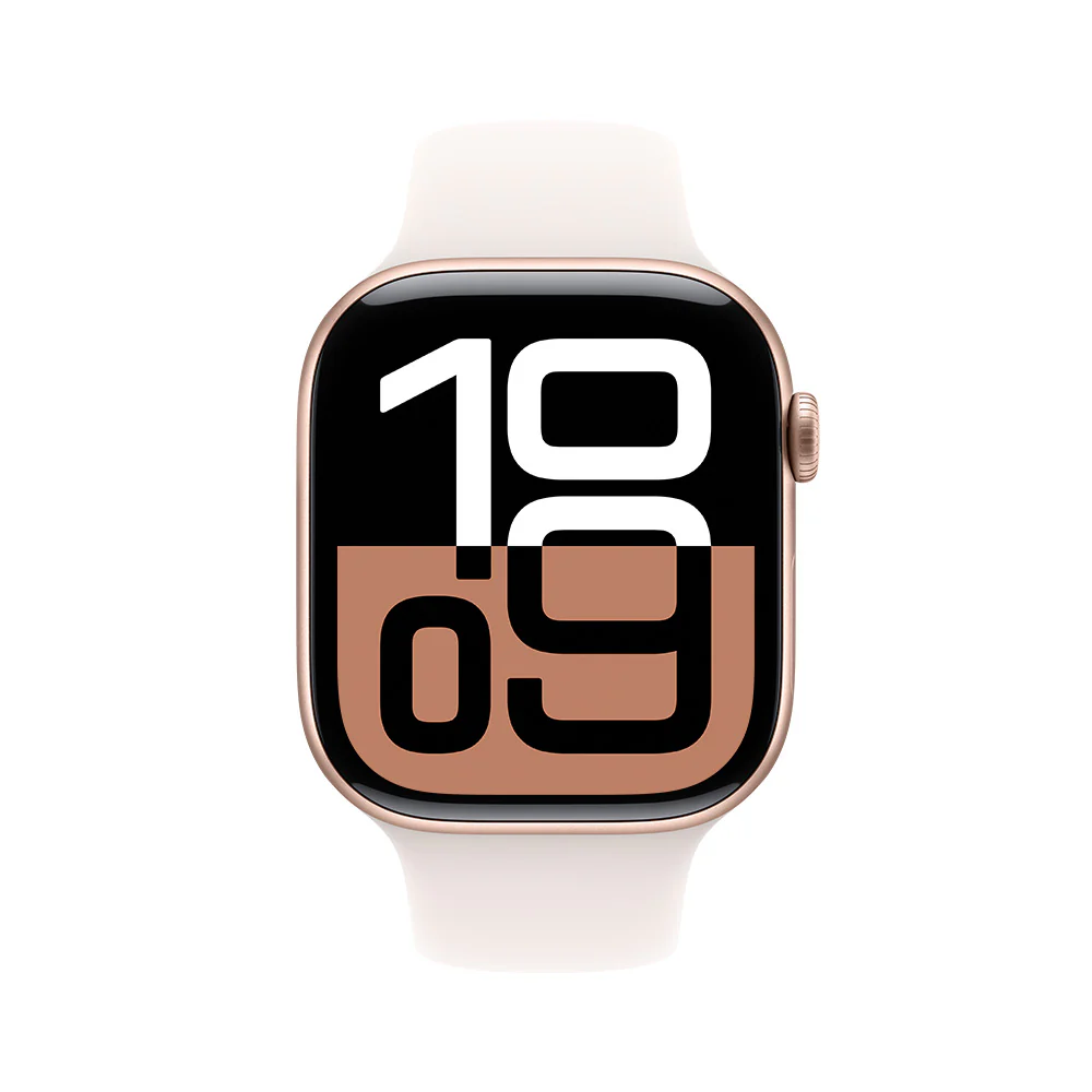 Apple Watch Series 10 GPS • Caja de aluminio color oro rosa de 46 mm • Correa deportiva rosa rubor - S/M - Image 2