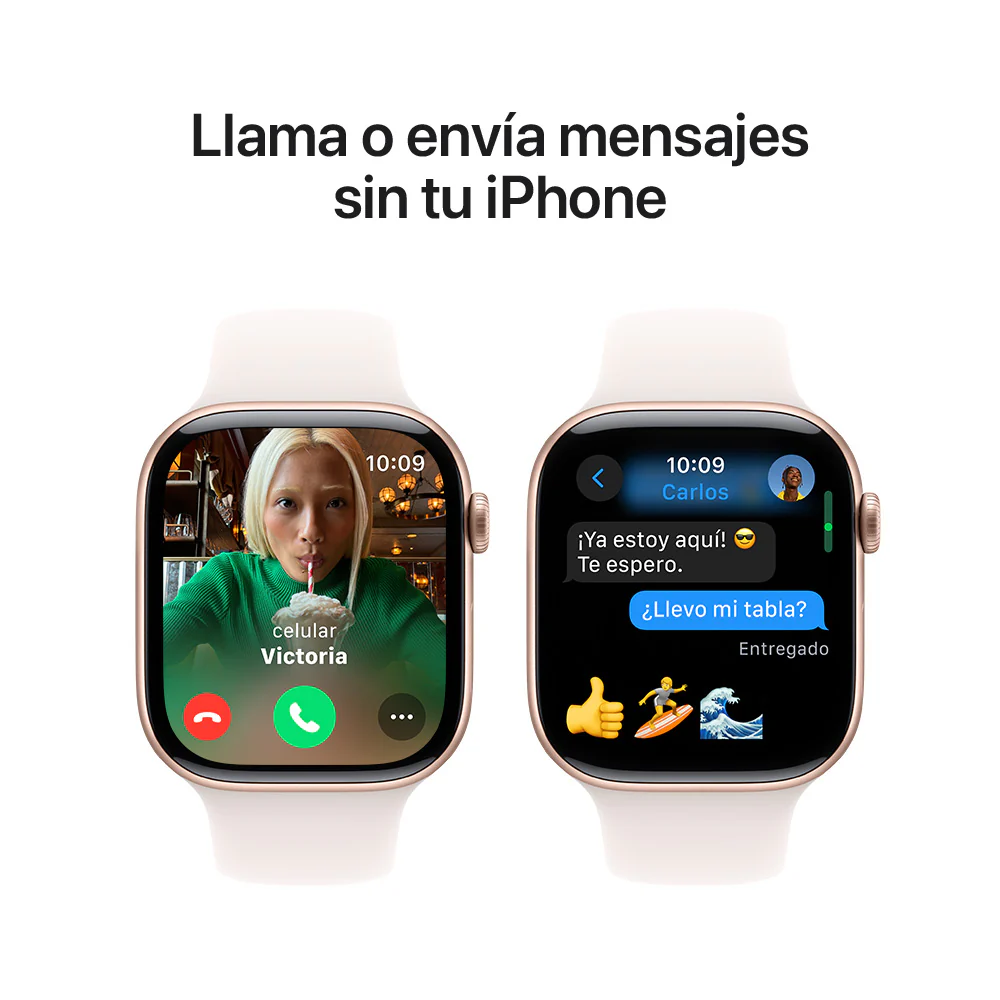 Apple Watch Series 10 GPS • Caja de aluminio color oro rosa de 46 mm • Correa deportiva rosa rubor - S/M - Image 7