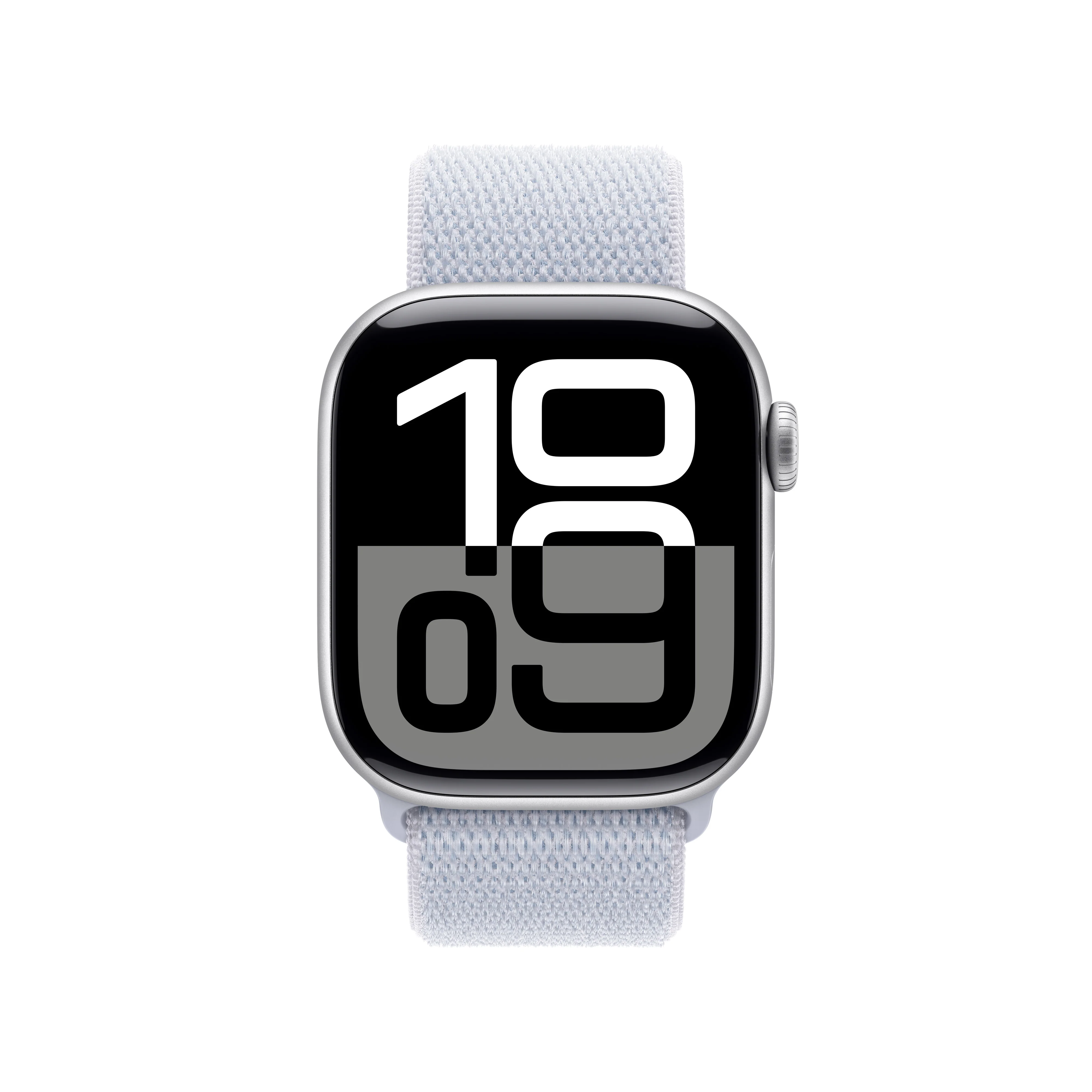 Apple Watch Series 10 GPS • Caja de aluminio color plata de 42 mm • Correa loop deportiva azul nube - Image 2
