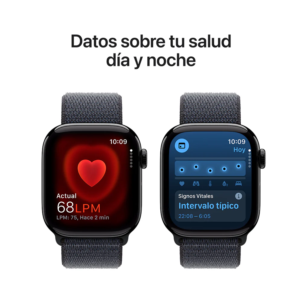 Apple Watch Series 10 GPS • Caja de aluminio negro azabache de 42 mm • Correa loop deportiva color tinta - Image 5