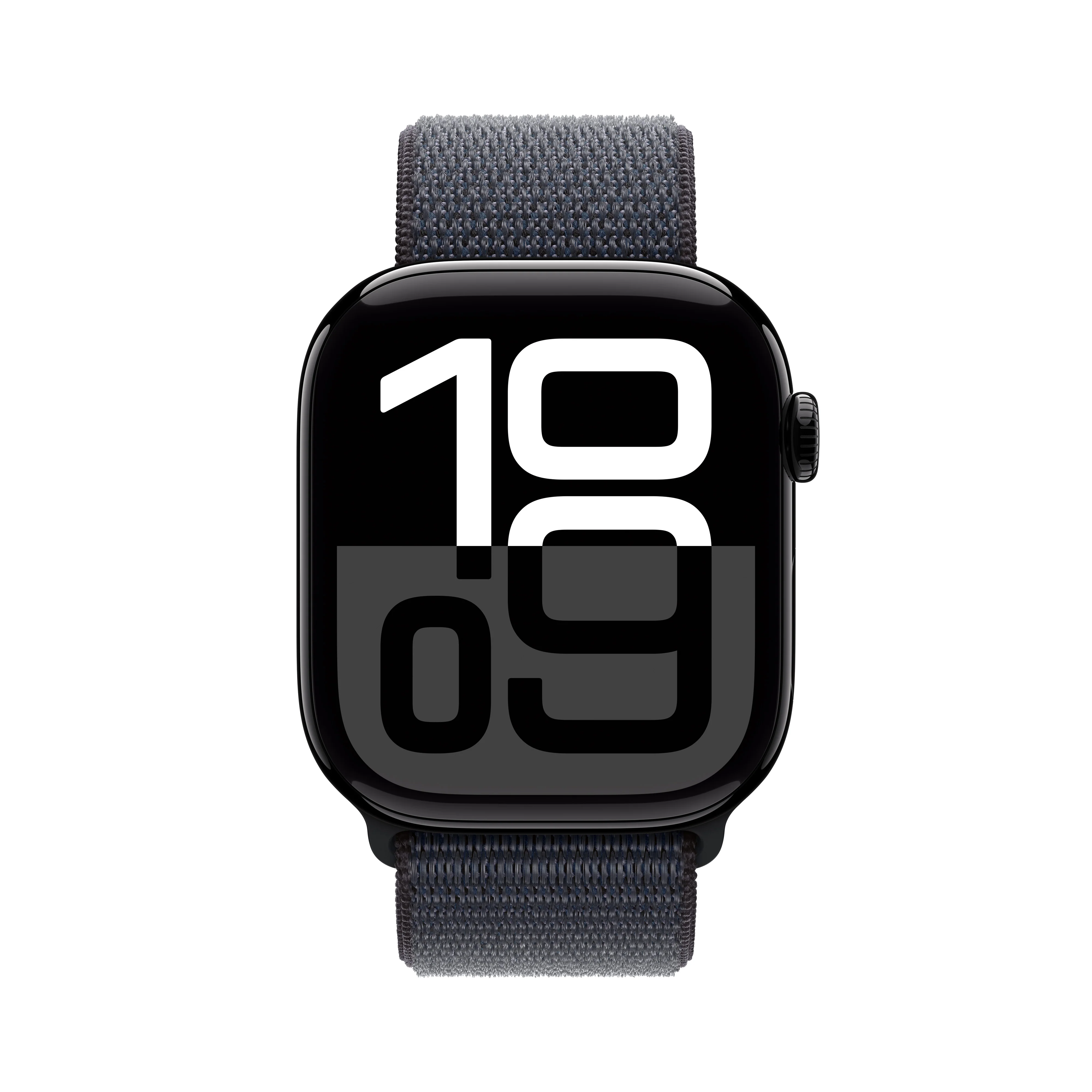 Apple Watch Series 10 GPS • Caja de aluminio negro azabache de 46 mm • Correa loop deportiva color tinta - Image 2