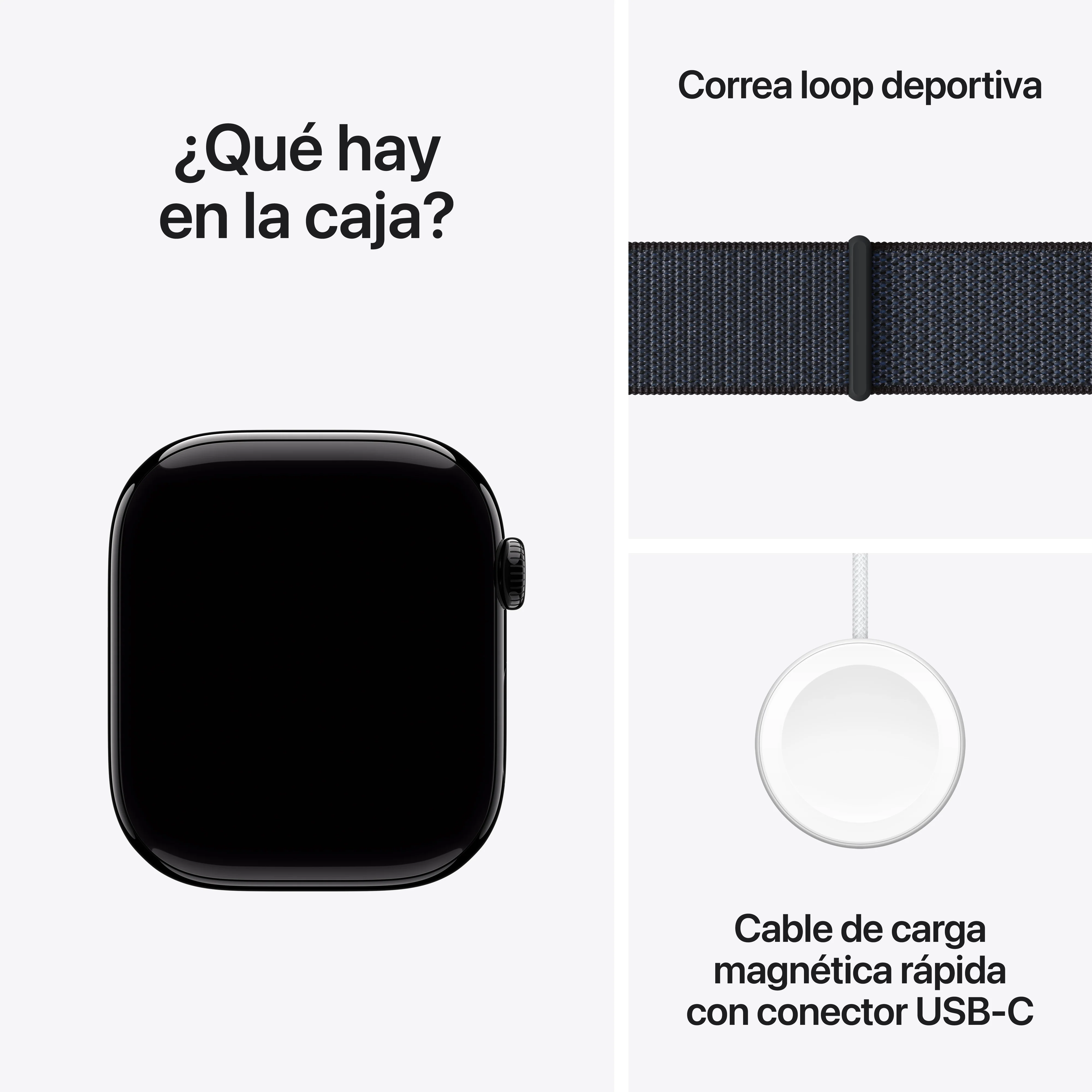 Apple Watch Series 10 GPS • Caja de aluminio negro azabache de 46 mm • Correa loop deportiva color tinta - Image 9