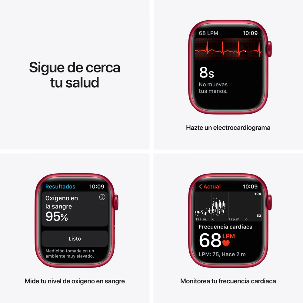 Apple Watch Series 7 (GPS) - Caja de aluminio (PRODUCT)RED de 45 mm - Correa deportiva (PRODUCT)RED - Talla única - Image 5