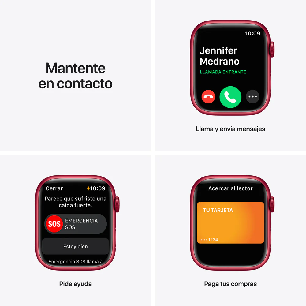 Apple Watch Series 7 (GPS) - Caja de aluminio (PRODUCT)RED de 45 mm - Correa deportiva (PRODUCT)RED - Talla única - Image 7