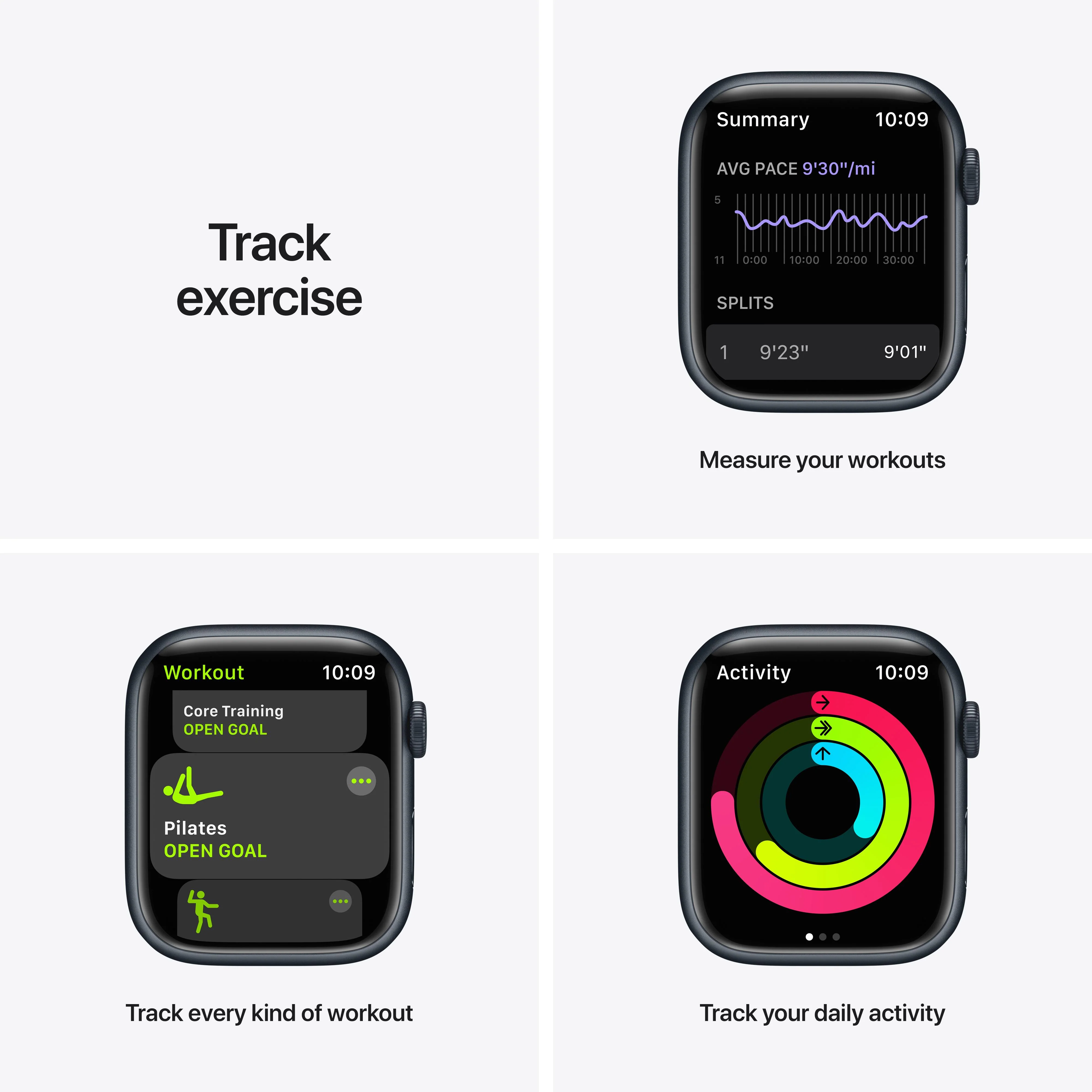 Apple Watch Nike Series 7 (GPS + Cellular) - Caja de aluminio en color medianoche de 45 mm - Correa Nike Sport antracita/negra - Talla única - Image 6