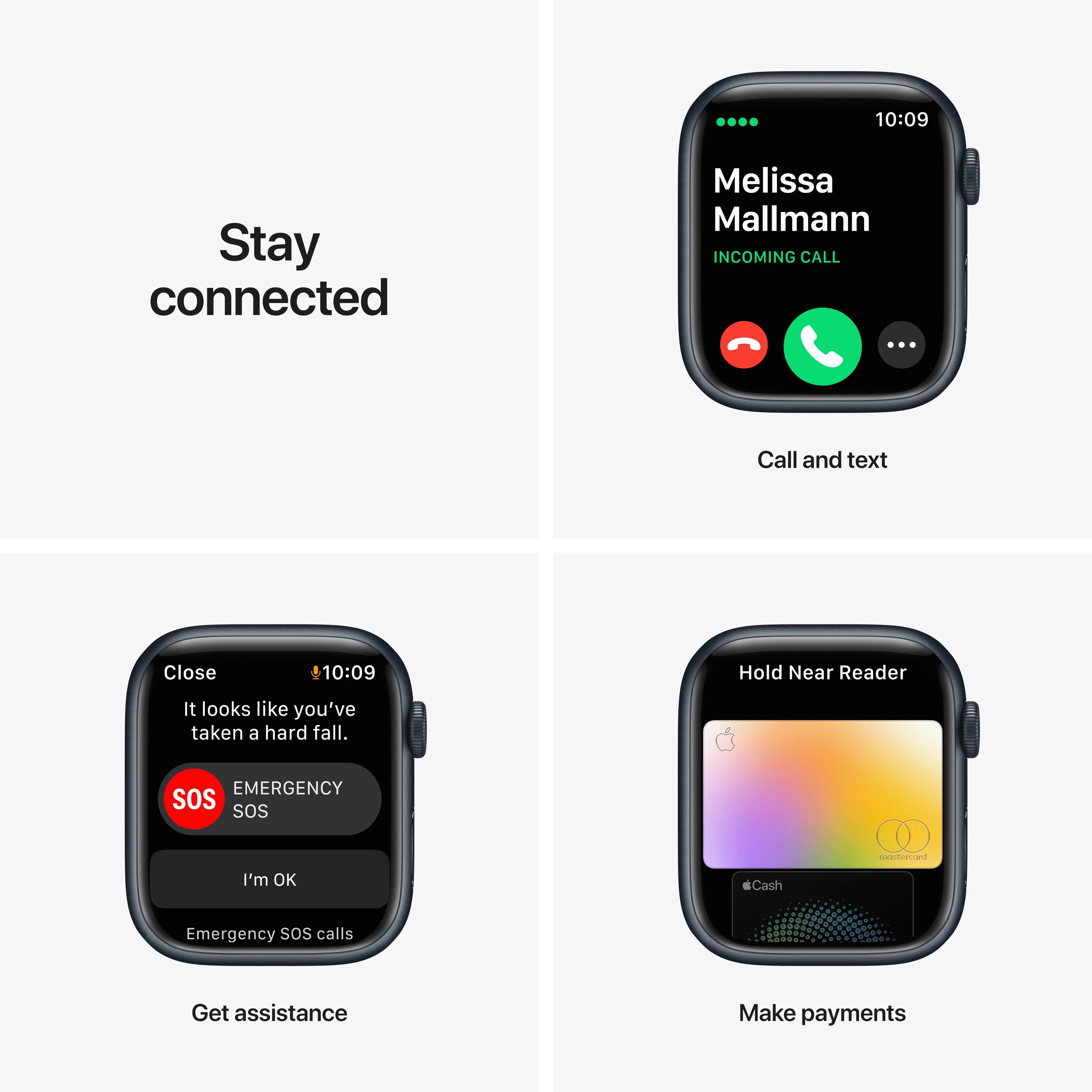 Apple Watch Nike Series 7 (GPS + Cellular) - Caja de aluminio en color medianoche de 45 mm - Correa Nike Sport antracita/negra - Talla única - Image 7