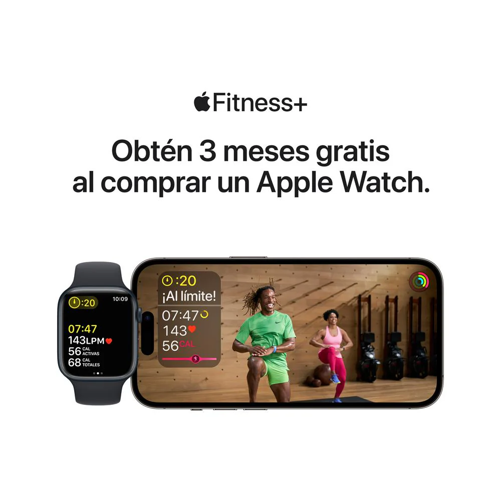 Apple Watch Series 8 (GPS + Cellular) - Caja de acero inoxidable en grafito de 45 mm - Correa deportiva en color medianoche - Talla única - Image 10