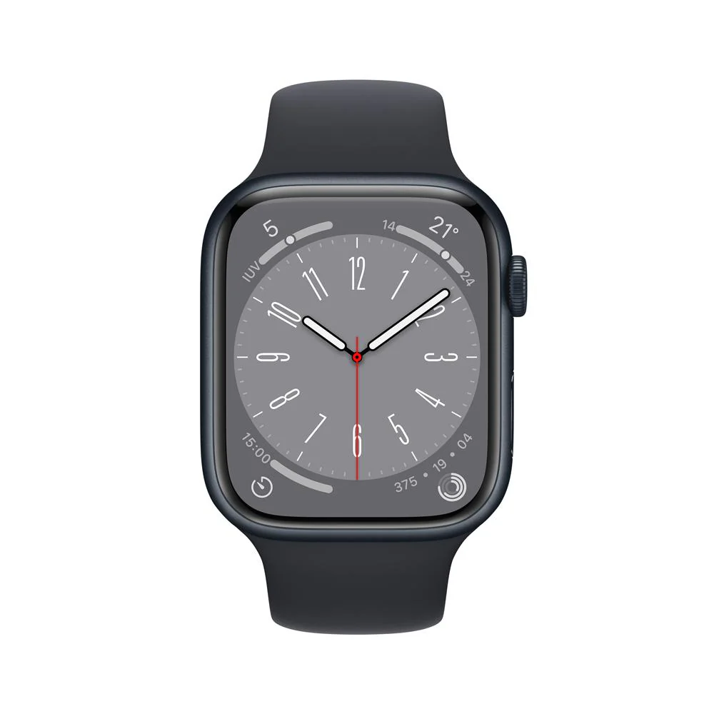 Apple Watch Series 8 (GPS) - Caja de aluminio en color medianoche de 45 mm - Correa deportiva en color medianoche - Talla única - Image 2