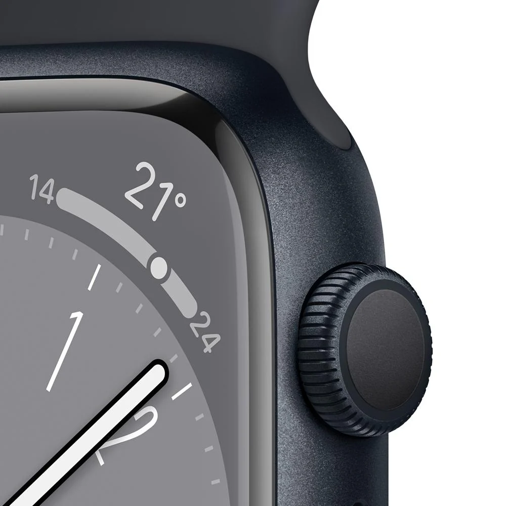 Apple Watch Series 8 (GPS) - Caja de aluminio en color medianoche de 45 mm - Correa deportiva en color medianoche - Talla única - Image 3