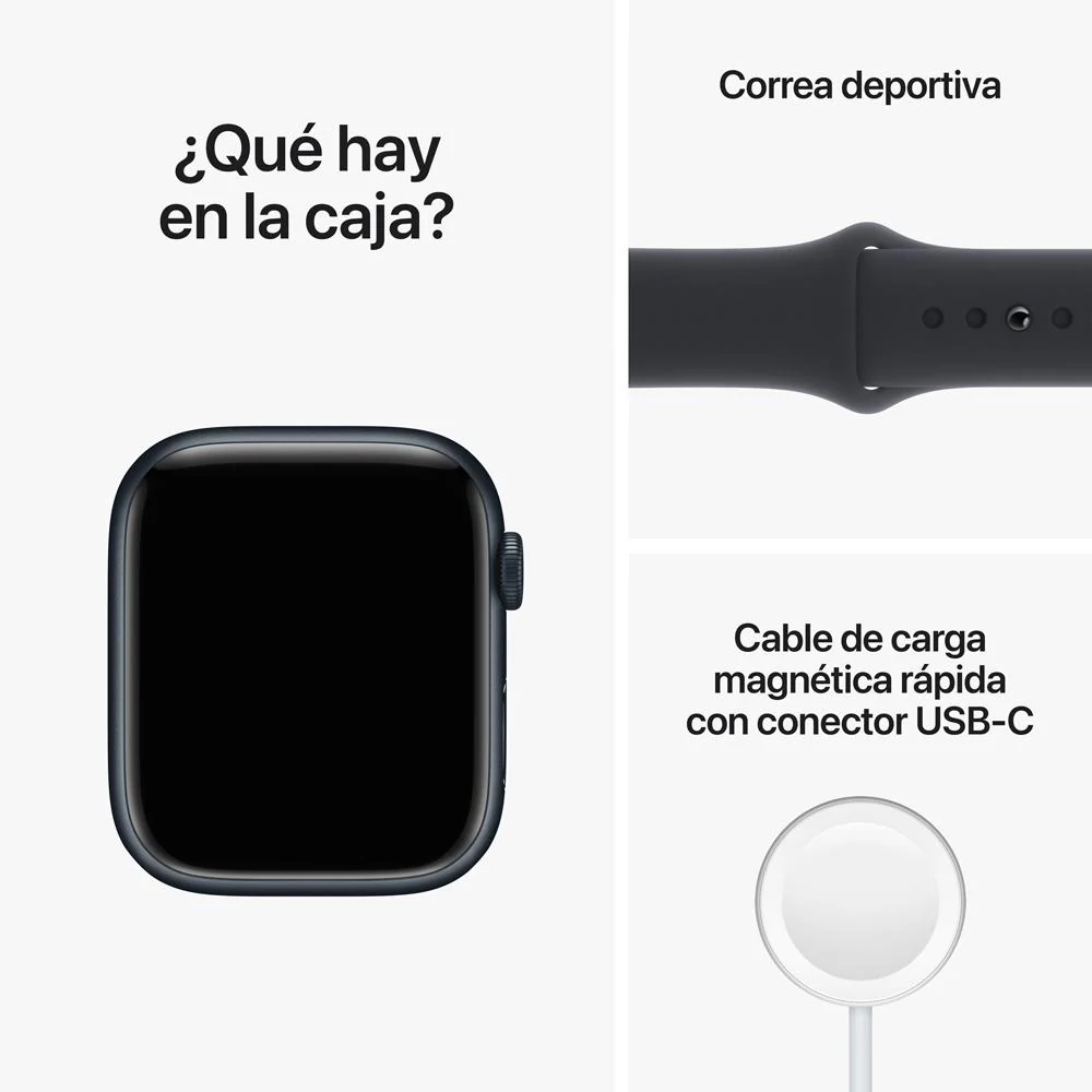 Apple Watch Series 8 (GPS) - Caja de aluminio en color medianoche de 45 mm - Correa deportiva en color medianoche - Talla única - Image 9