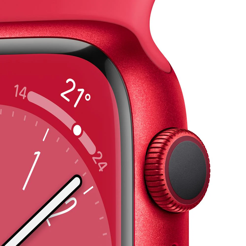 Apple Watch Series 8 (GPS) - Caja de aluminio (PRODUCT)RED de 45 mm - Correa deportiva (PRODUCT)RED - Talla única - Image 3