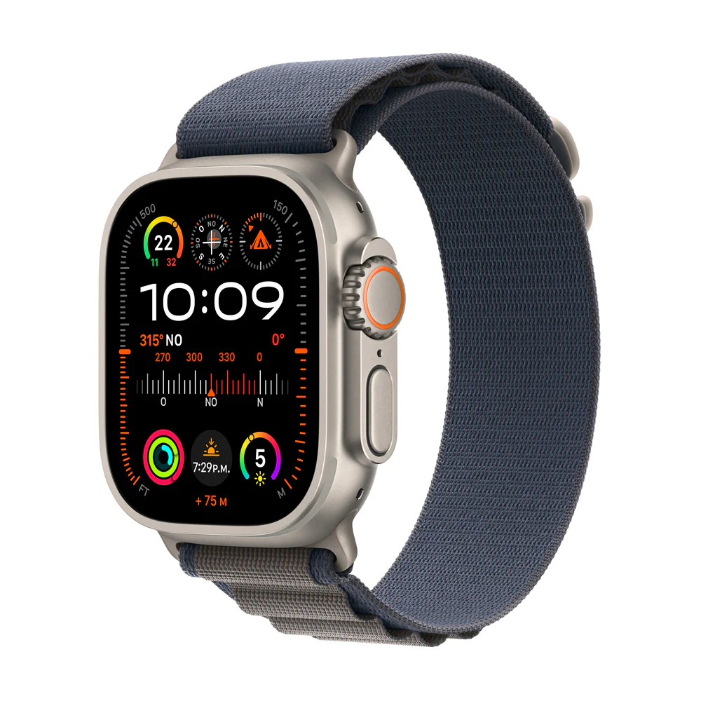 Apple Watch Ultra 2 GPS + Cellular • Caja de titanio de 49 mm • Correa Alpine azul - M