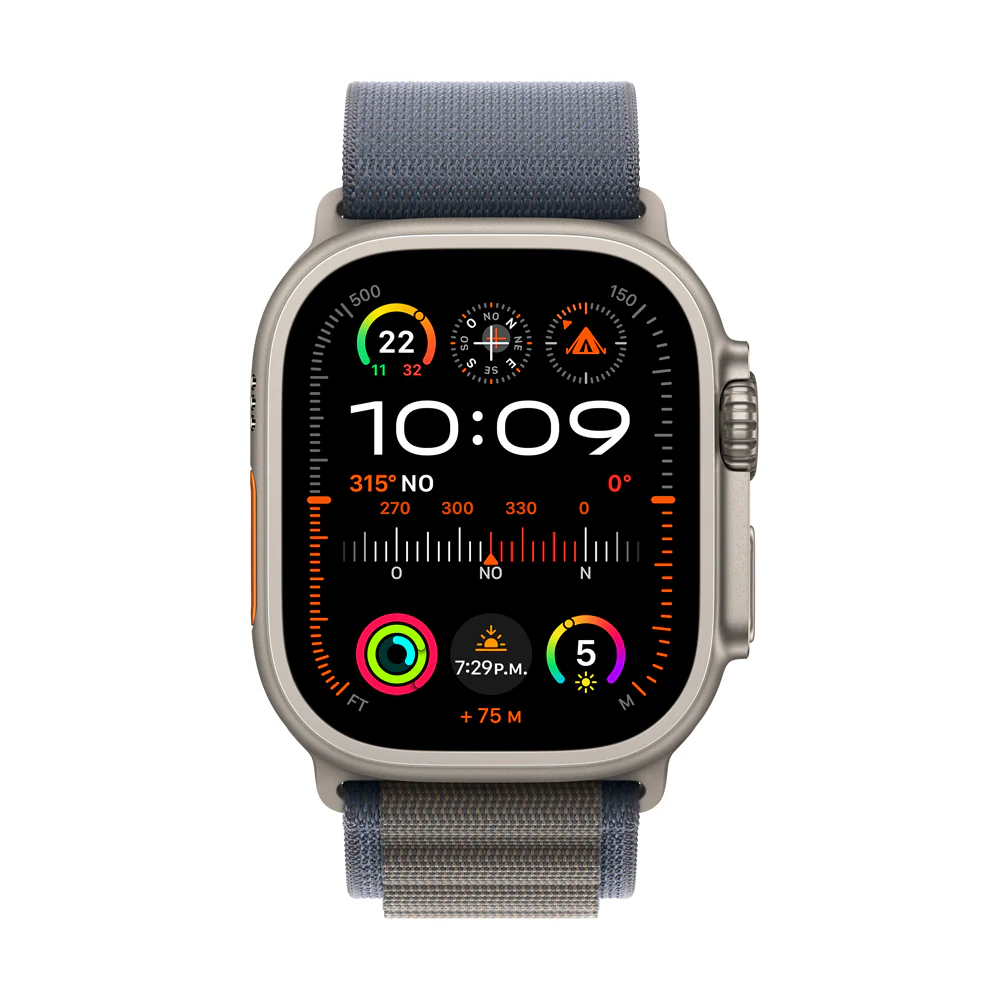 Apple Watch Ultra 2 GPS + Cellular • Caja de titanio de 49 mm • Correa Alpine azul - M - Image 2