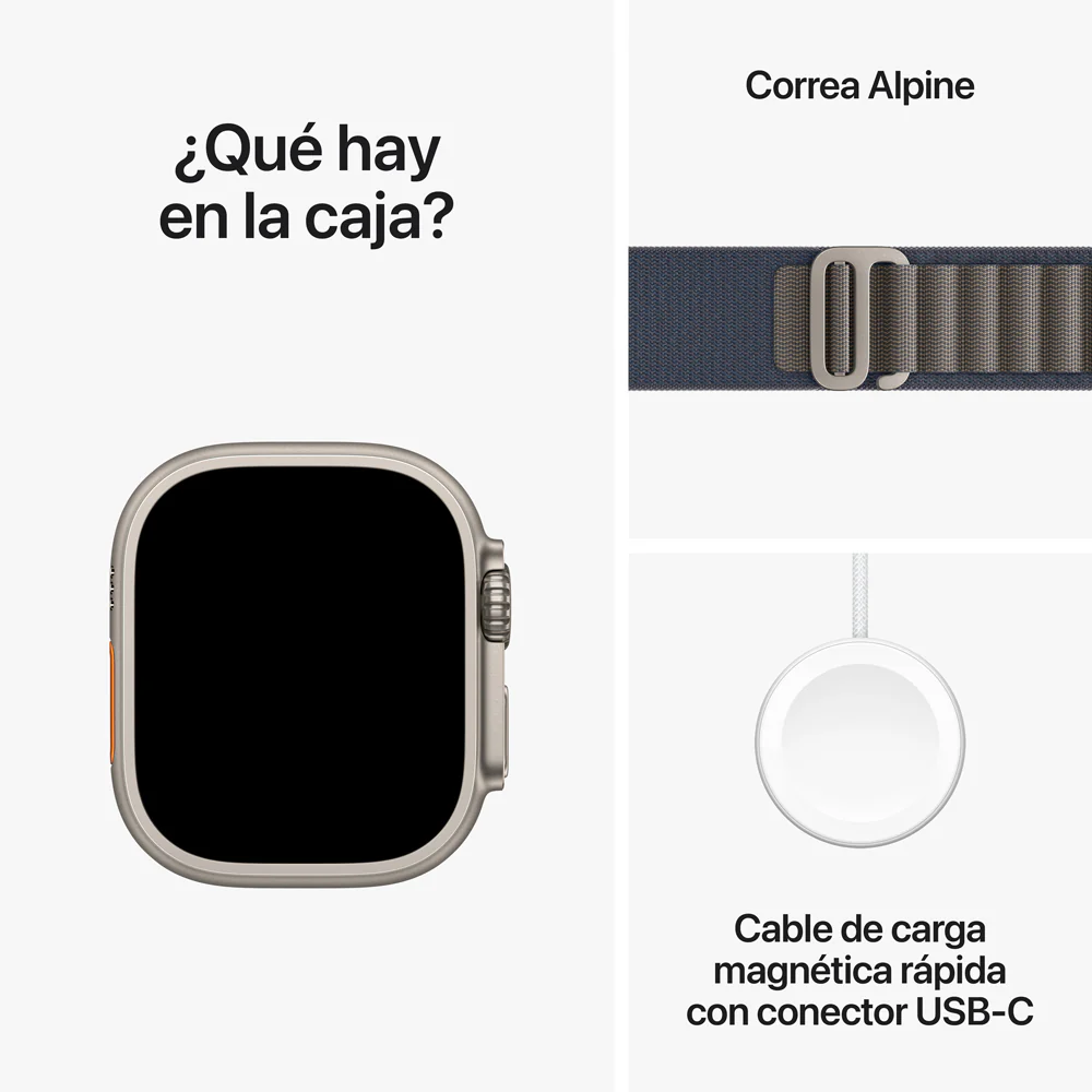 Apple Watch Ultra 2 GPS + Cellular • Caja de titanio de 49 mm • Correa Alpine azul - M - Image 9