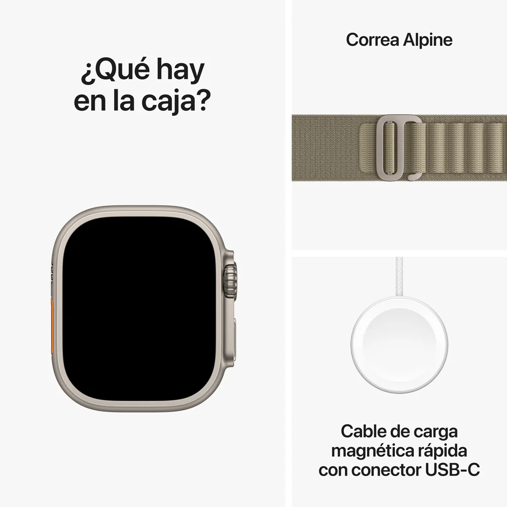 Apple Watch Ultra 2 GPS + Cellular • Caja de titanio de 49 mm • Correa Alpine verde oliva - M - Image 9