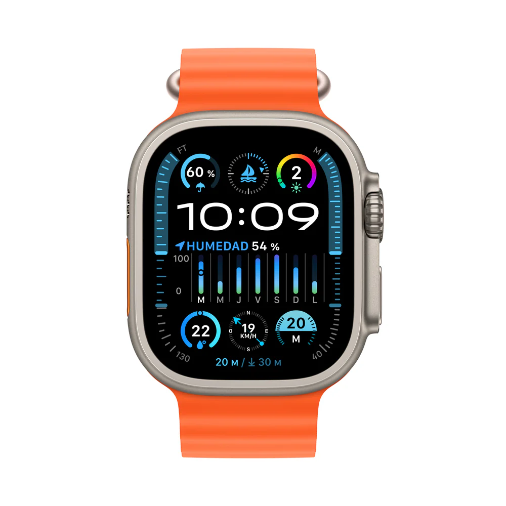 Apple Watch Ultra 2 GPS + Cellular • Caja de titanio de 49 mm • Correa Ocean naranja - Image 2