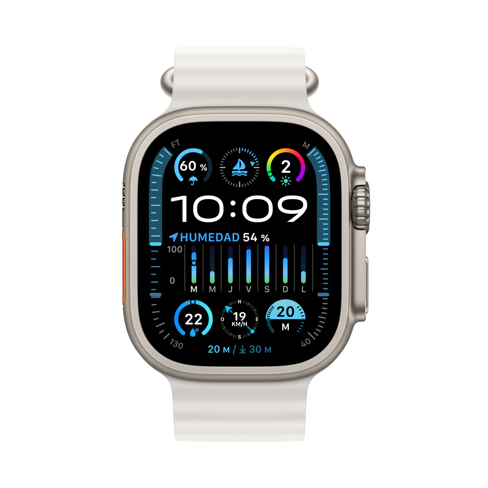 Apple Watch Ultra 2 GPS + Cellular • Caja de titanio de 49 mm • Correa Ocean blanca - Image 2