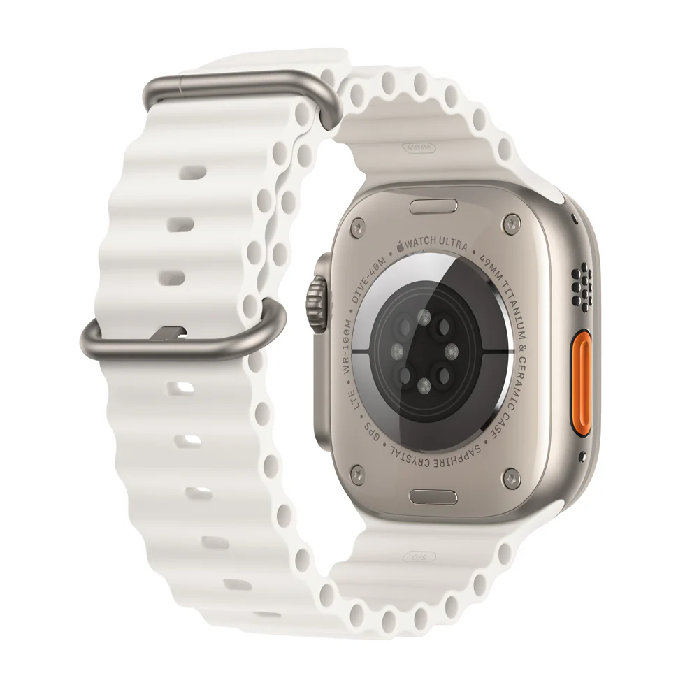 Apple Watch Ultra 2 GPS + Cellular • Caja de titanio de 49 mm • Correa Ocean blanca - Image 3