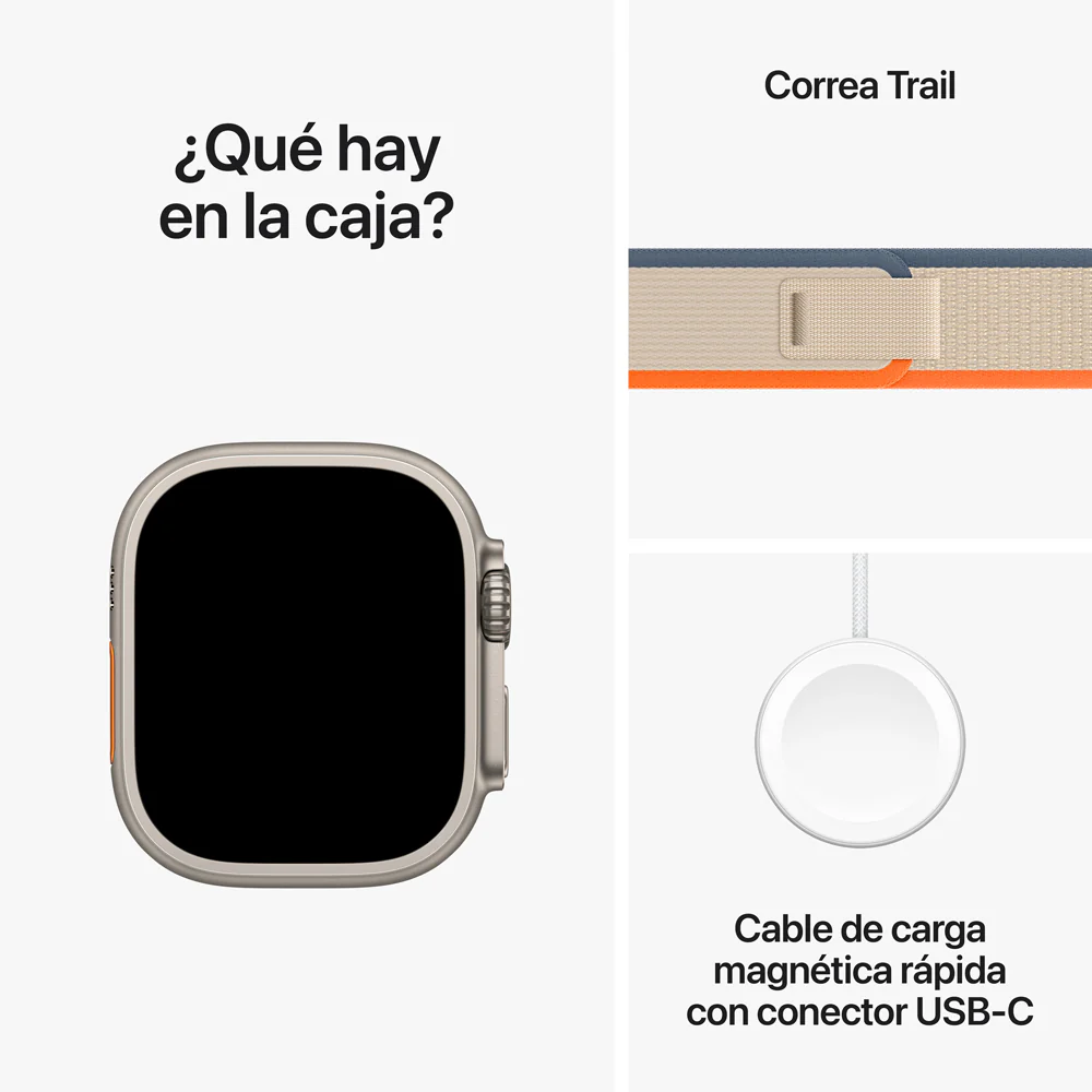 Apple Watch Ultra 2 GPS + Cellular • Caja de titanio de 49 mm • Correa Trail naranja/beige - M/L - Image 9