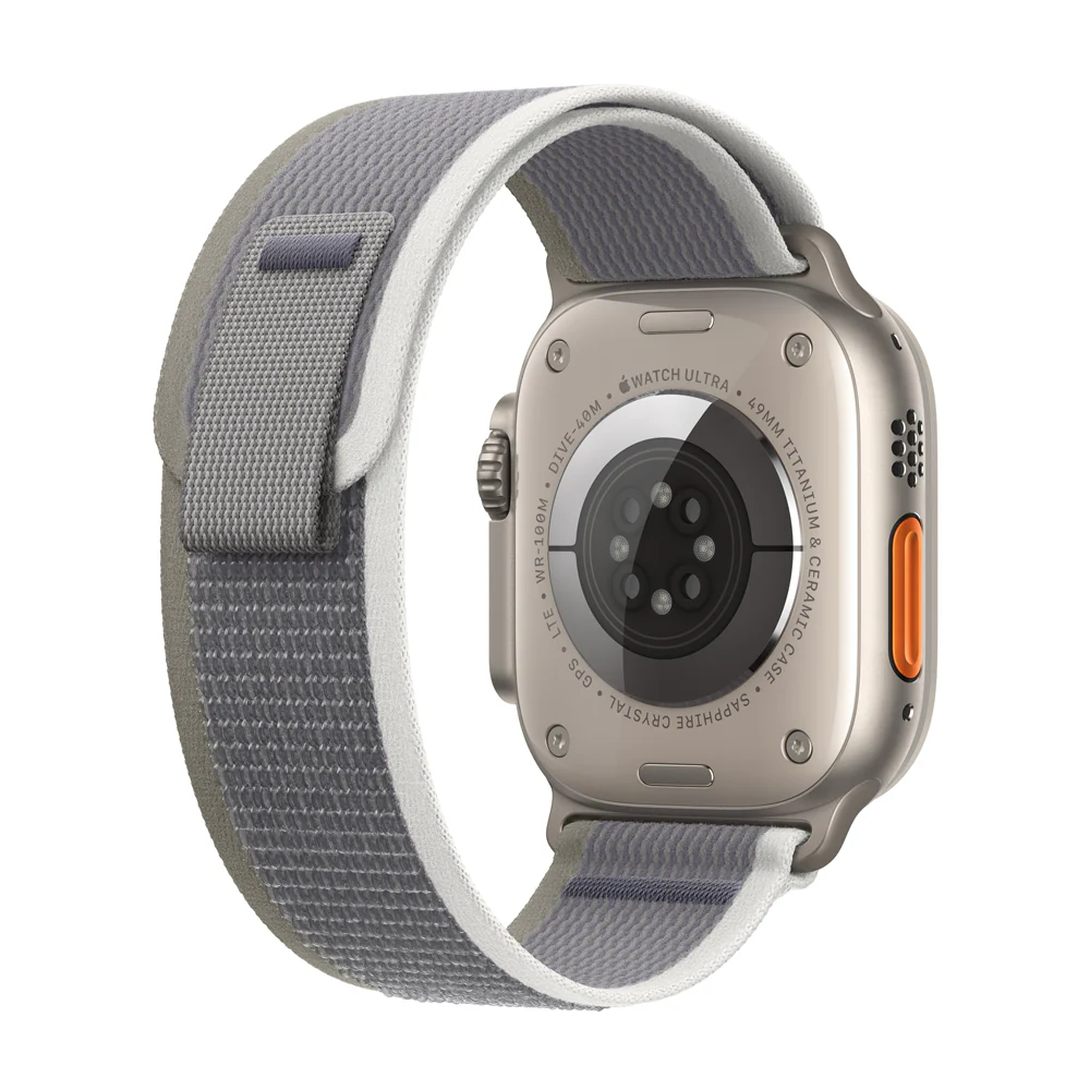 Apple Watch Ultra 2 GPS + Cellular • Caja de titanio de 49 mm • Correa Trail verde/gris - M/L - Image 3