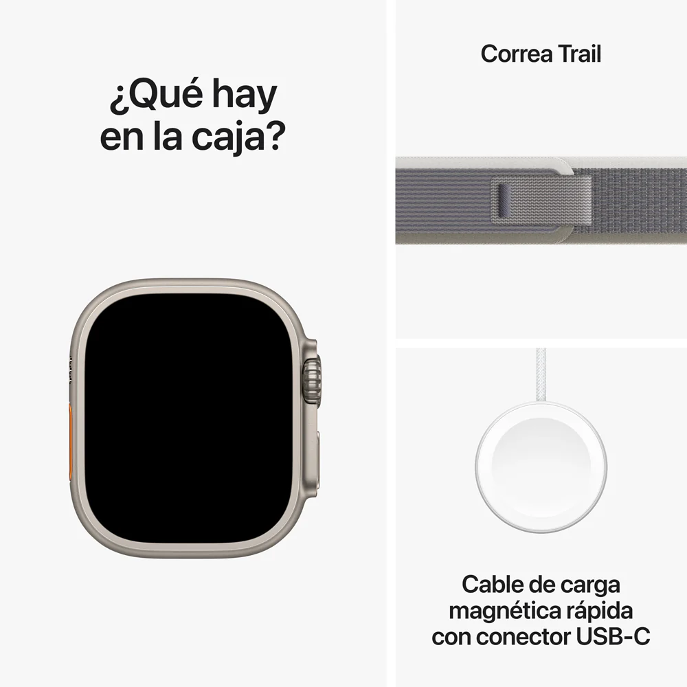 Apple Watch Ultra 2 GPS + Cellular • Caja de titanio de 49 mm • Correa Trail verde/gris - M/L - Image 9
