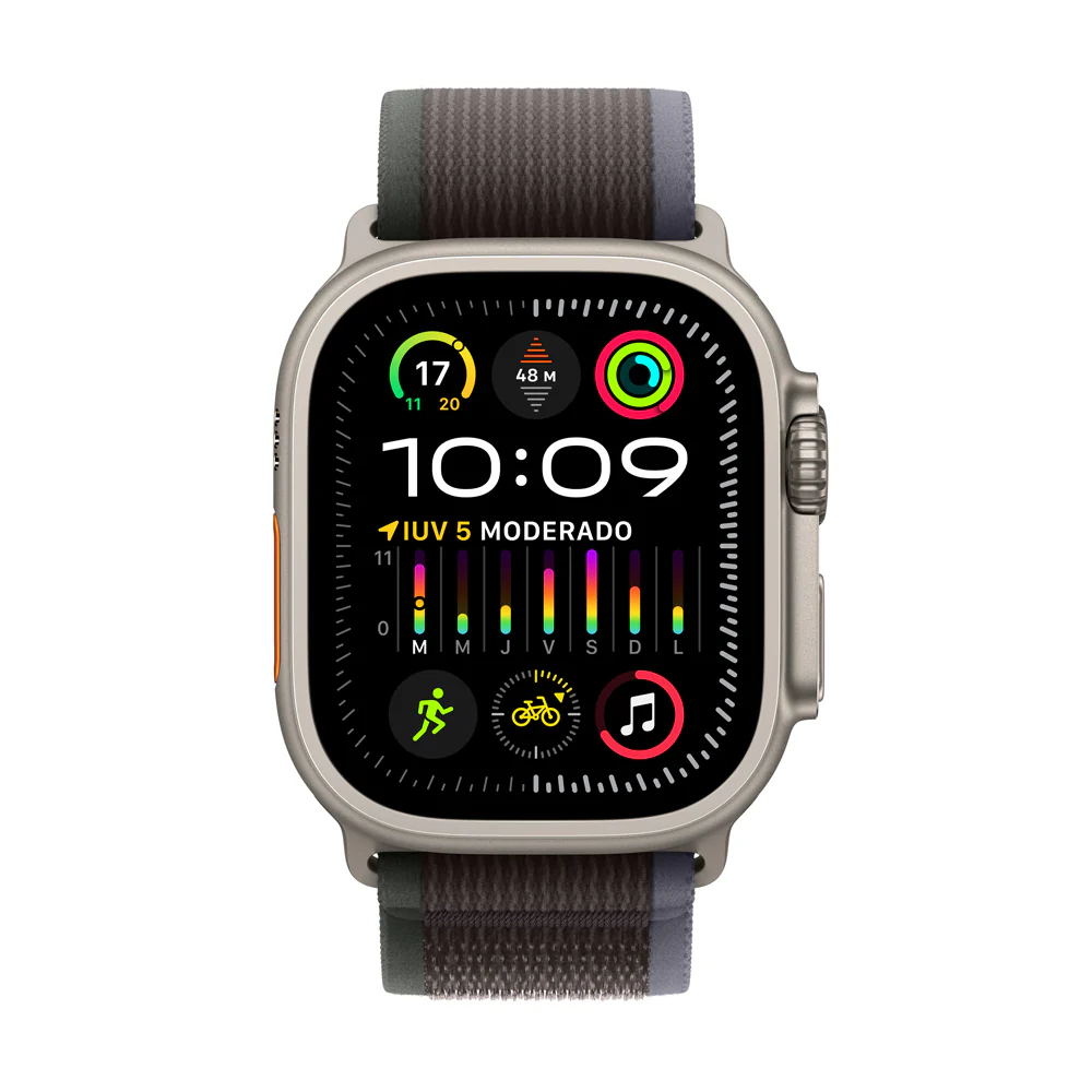 Apple Watch Ultra 2 GPS + Cellular • Caja de titanio de 49 mm • Correa Trail azul/negra - M/L - Image 2