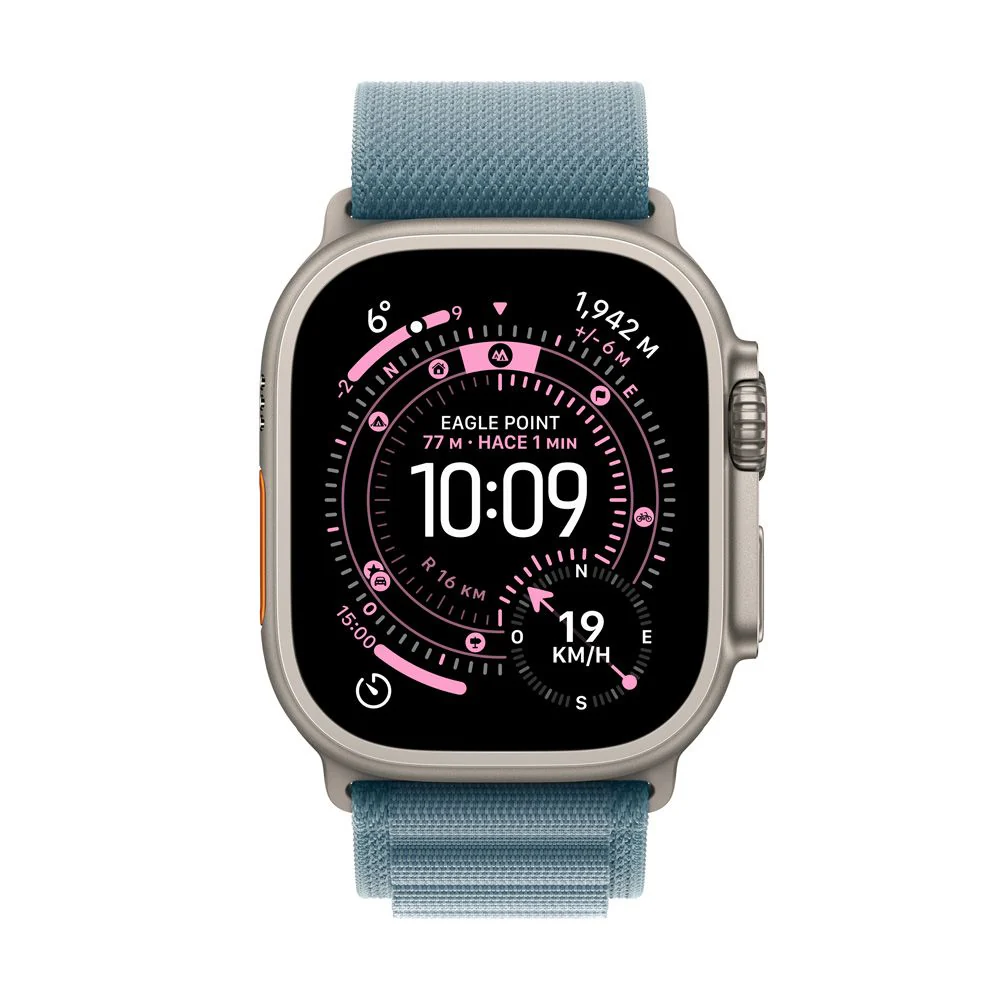 Apple Watch Ultra 3 GPS + Cellular • Caja de titanio natural de 49 mm • Correa Alpine azul claro - L - Image 2