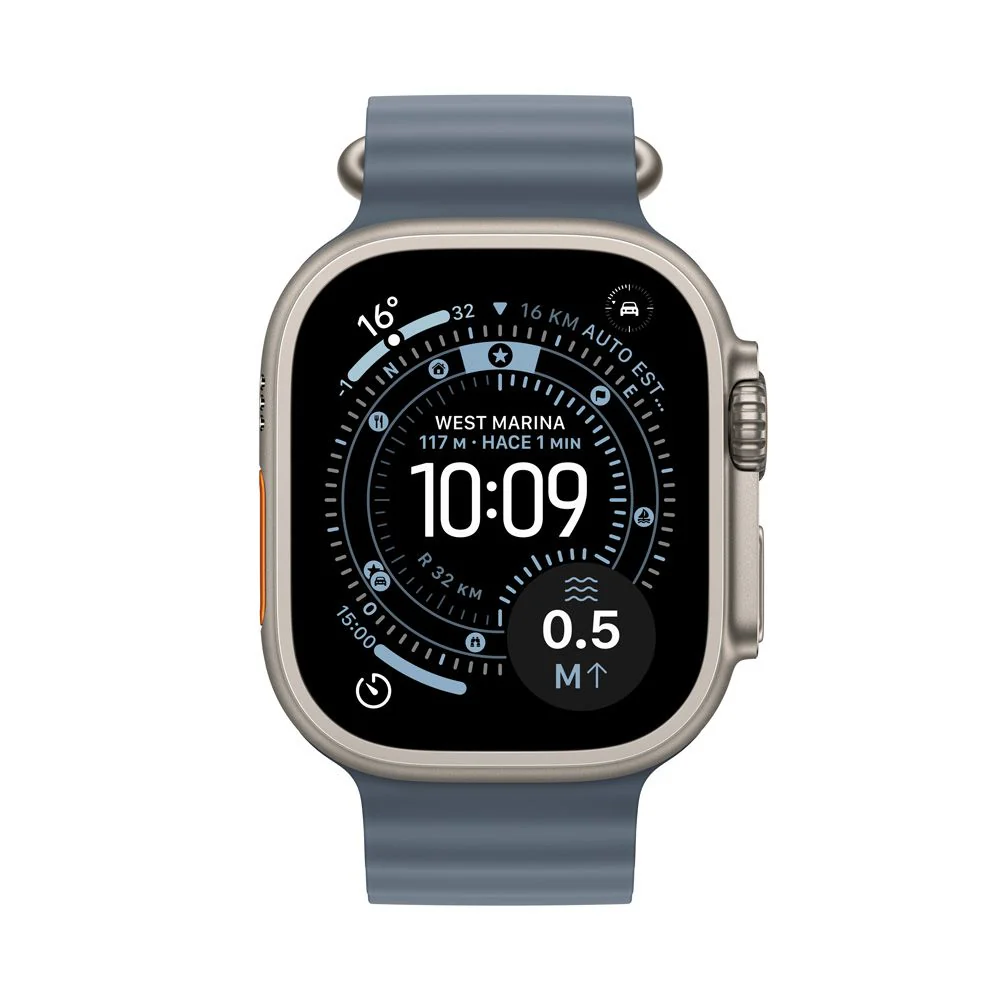 Apple Watch Ultra 3 GPS + Cellular • Caja de titanio natural de 49 mm • Correa Ocean azul ancla - Image 2