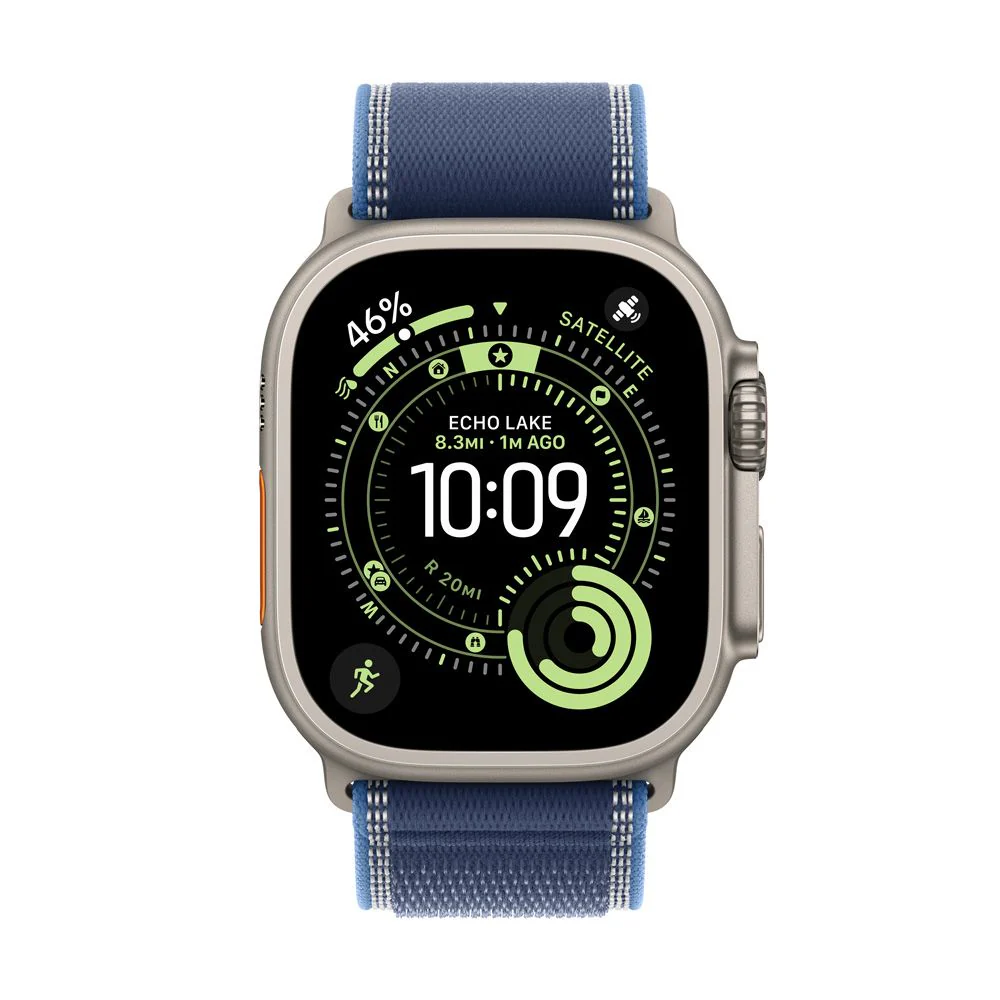 Apple Watch Ultra 3 GPS + Cellular • Caja de titanio natural de 49 mm • Correa Trail azul/azul brillante - M/L - Image 2