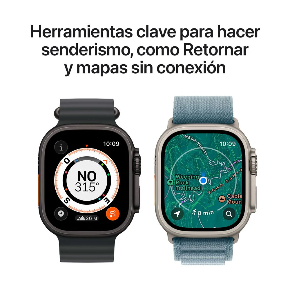 Apple Watch Ultra 3 GPS + Cellular • Caja de titanio natural de 49 mm • Correa Trail azul/azul brillante - M/L - Image 5