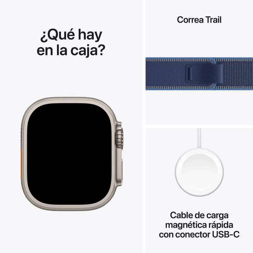 Apple Watch Ultra 3 GPS + Cellular • Caja de titanio natural de 49 mm • Correa Trail azul/azul brillante - M/L - Image 7
