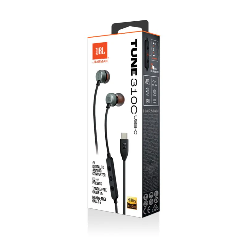AUDIFONOS JBL TUNE 310C IN EAR USBC BLK - Image 5