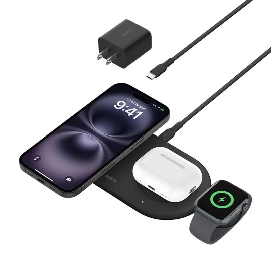 BASE DE CARGA BELKIN 3 EN 1 QI2 MGS BLK - Image 3