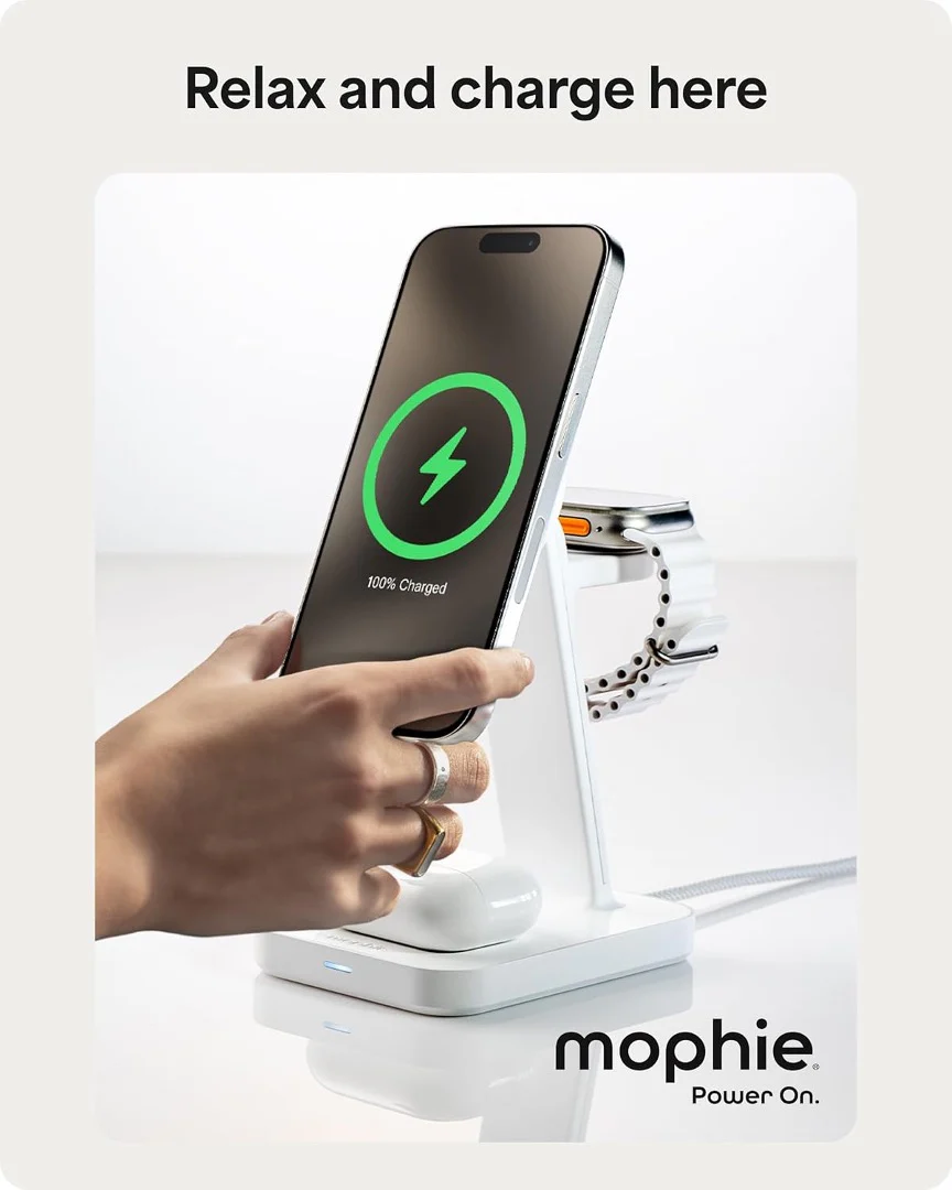 BASE DE CARGA MOPHIE 3 EN 1 QI2 WHT - Image 5