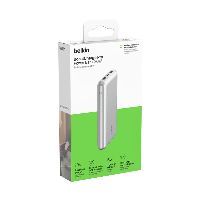 BATERIA BELKIN 20000MAH USB-A/USB-C SLV - Image 5