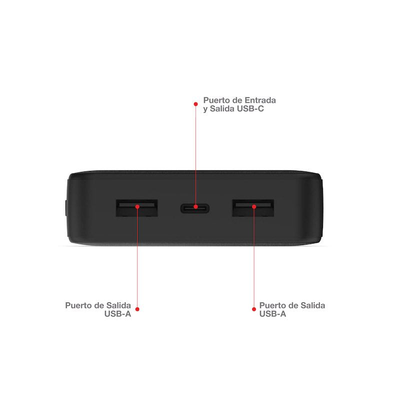 BATERÍA MOPHIE POWERBANK 20,000MAH USB-C PD18W / 2 USB-A- NEGRO - Image 4