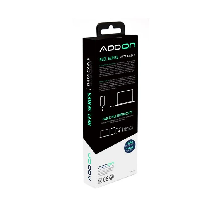CABLE DE CARGA ADD ON USBC/USBC  2mt - BLACK - Image 4