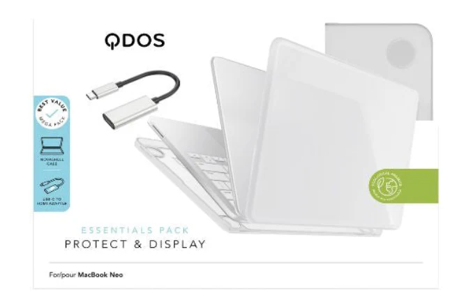 CARCASA QDOS PACK + ADAPTADOR USBC A HDMI PARA MACBOOKNEO SILVER - Image 3