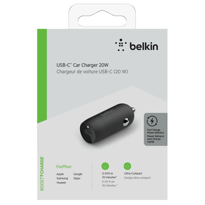 Cargador Carro Belkin 20w - USB-C PD - Negro - Image 5