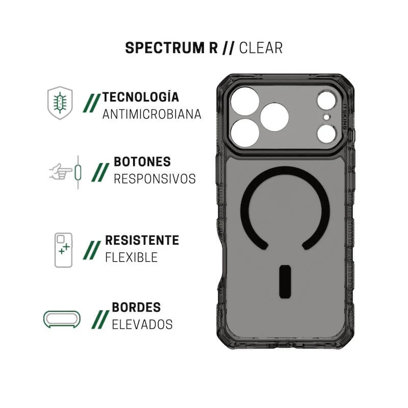 CASE ITSKINS SUPREME R CLEAR MAGSAFE IPHONE 17 PRO MAX GRAPHITE - Image 2