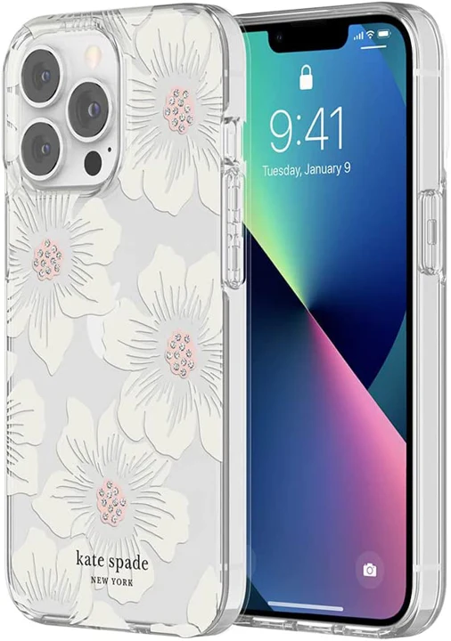 Case Kate Spade NY para iPhone 13 Pro- Hollyhock Floral/Clear - Image 5