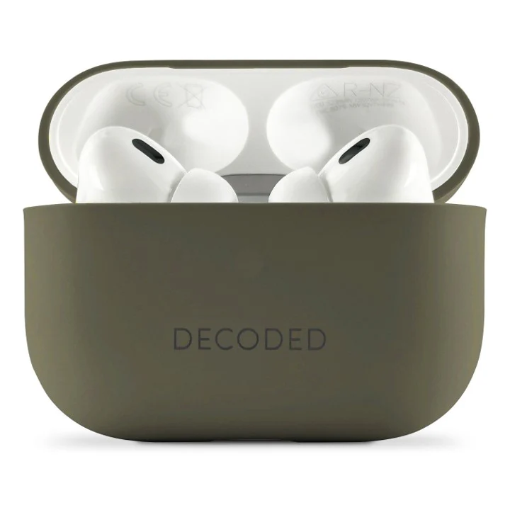 DECODED CASE EN SILICONA LIQUIDA AIRPODS PRO 2GEN /1GEN OLIVA - Image 2