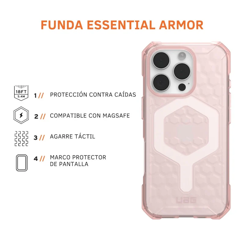 CASE UAG ESSENTIAL ARMOR IPH 16 PR PNK - Image 2