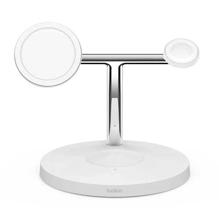 Base inalámbrica Belkin 3 en 1 compatible Con MagSafe 15W- Blanco - Image 6
