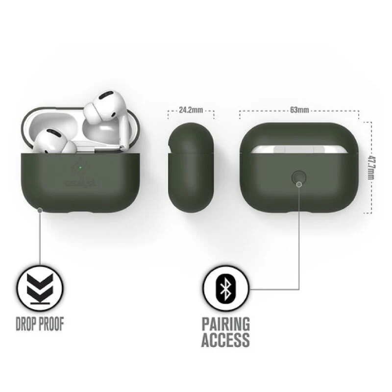 Case CATALYST SLIM Para Airpods Pro - Verde oliva - Image 4